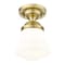 Z-Lite Vaughn Flush Mount, 1-Light, 10.5 In.W x 15.75 In.H, Luxe Gold/Matte Opal 735F10-LG - alternate 2